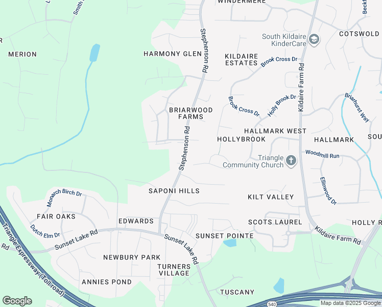 map of restaurants, bars, coffee shops, grocery stores, and more near 8609 Stephenson Road in Apex