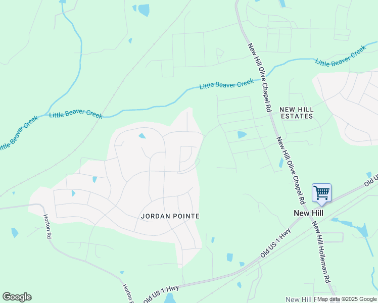 map of restaurants, bars, coffee shops, grocery stores, and more near 2704 Jordan Pines Drive in New Hill