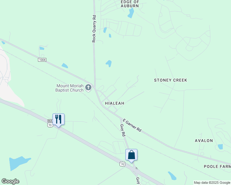 map of restaurants, bars, coffee shops, grocery stores, and more near 3524 Sturdivant Street in Raleigh