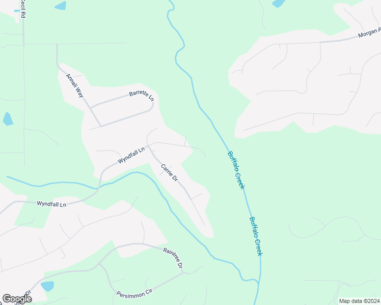 map of restaurants, bars, coffee shops, grocery stores, and more near 388 Wyndfall Lane in Clayton