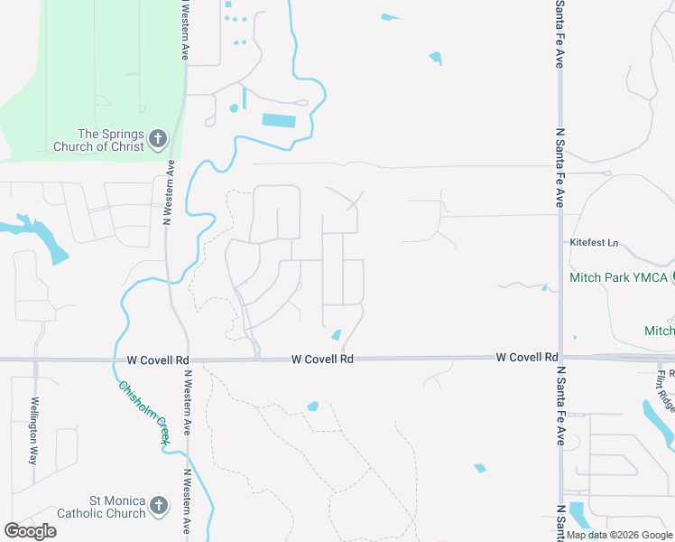 map of restaurants, bars, coffee shops, grocery stores, and more near 2860 Pine Cone Drive in Edmond