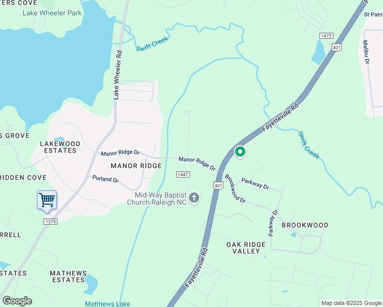 map of restaurants, bars, coffee shops, grocery stores, and more near 3000 Manor Ridge Drive in Raleigh