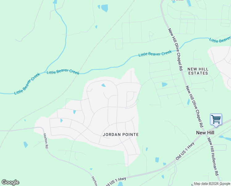 map of restaurants, bars, coffee shops, grocery stores, and more near 2762 Jordan Pointe Boulevard in New Hill