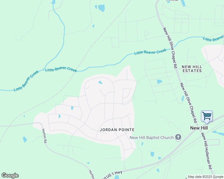 map of restaurants, bars, coffee shops, grocery stores, and more near 2762 Jordan Pointe Boulevard in New Hill