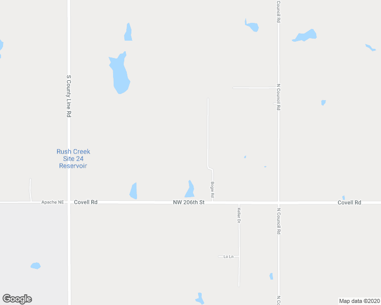 map of restaurants, bars, coffee shops, grocery stores, and more near 21203 Bogie Road in Edmond