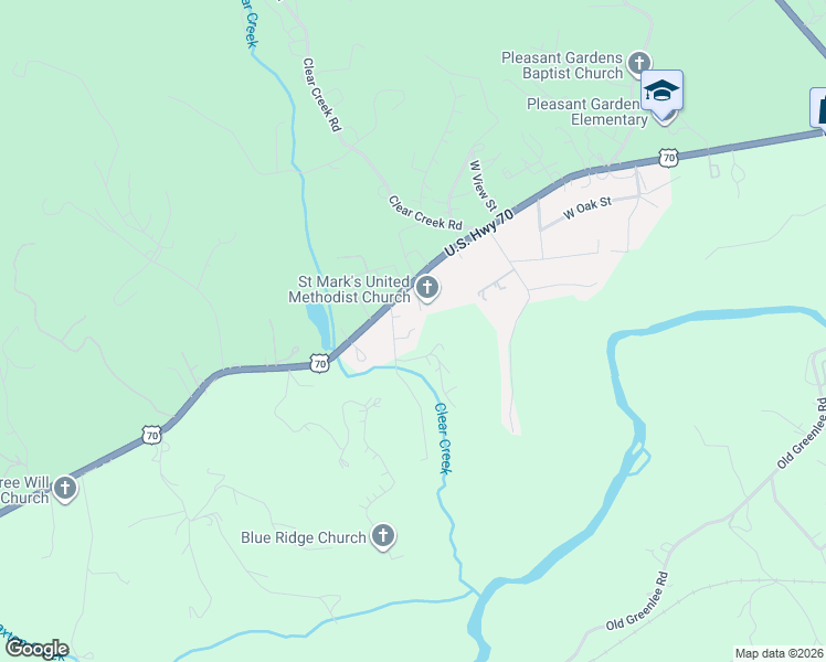 map of restaurants, bars, coffee shops, grocery stores, and more near 190 Mountain View Road in Marion