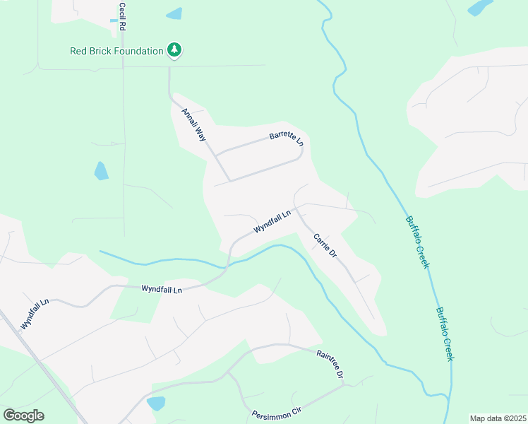 map of restaurants, bars, coffee shops, grocery stores, and more near 104 Allison Way in Clayton