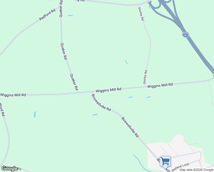 map of restaurants, bars, coffee shops, grocery stores, and more near 4362 Wiggins Mill Road in Wilson