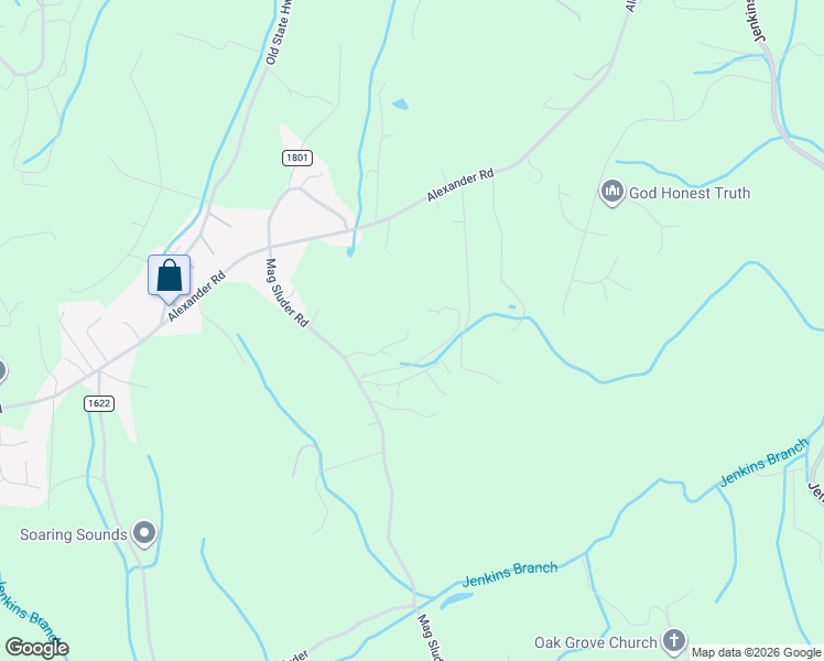 map of restaurants, bars, coffee shops, grocery stores, and more near 34 Julep Drive in Alexander