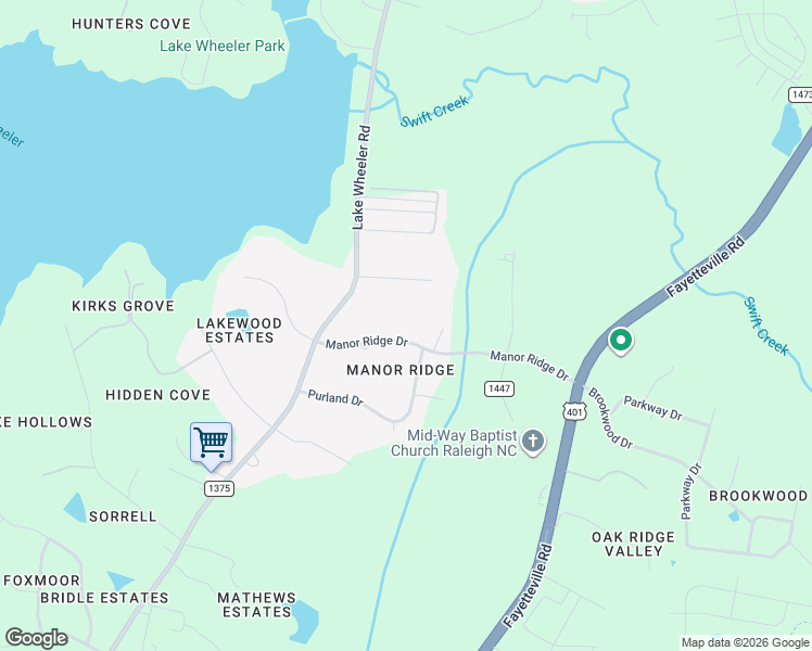 map of restaurants, bars, coffee shops, grocery stores, and more near 3005 Villawood Circle in Raleigh