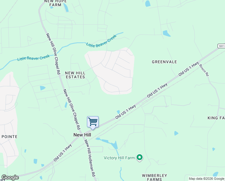 map of restaurants, bars, coffee shops, grocery stores, and more near 2676 Impulsion Drive in New Hill