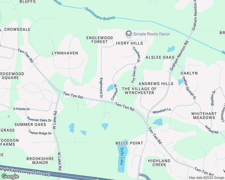 map of restaurants, bars, coffee shops, grocery stores, and more near 3436 Corsham Drive in Apex