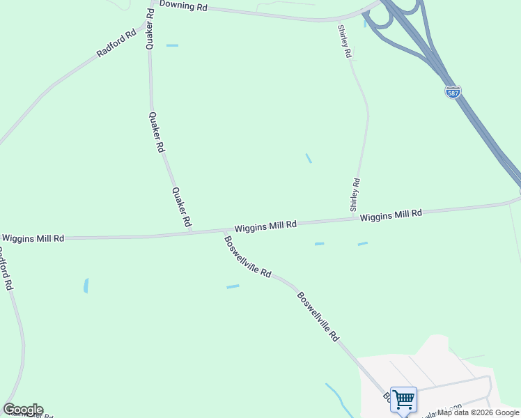 map of restaurants, bars, coffee shops, grocery stores, and more near 4362 Wiggins Mill Road in Wilson