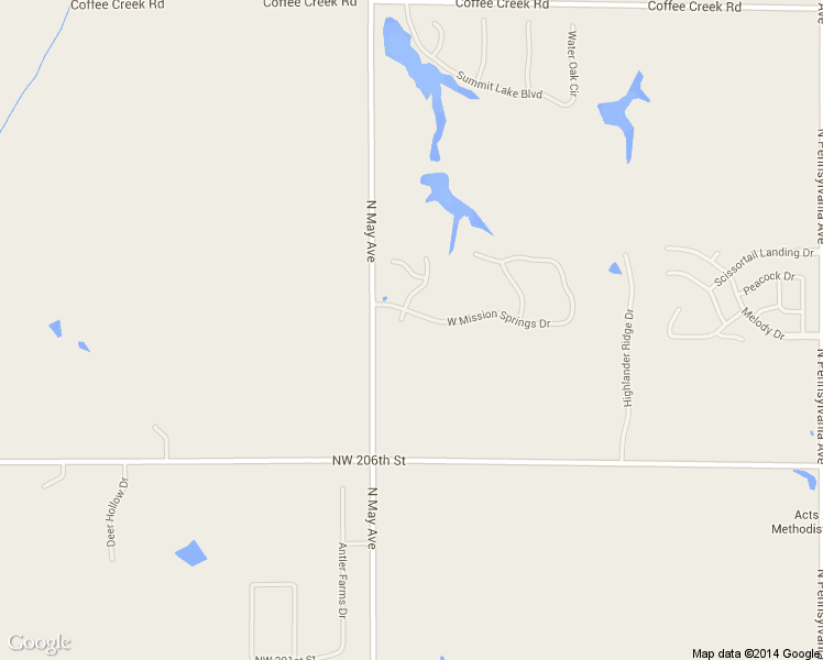 map of restaurants, bars, coffee shops, grocery stores, and more near 21122 Fossil Creek Drive in Edmond