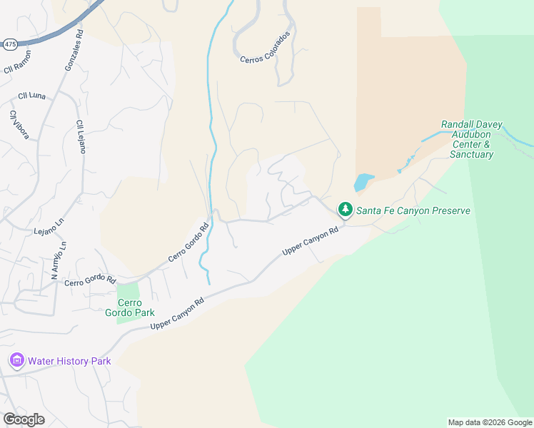 map of restaurants, bars, coffee shops, grocery stores, and more near 1666 Cerro Gordo Road in Santa Fe