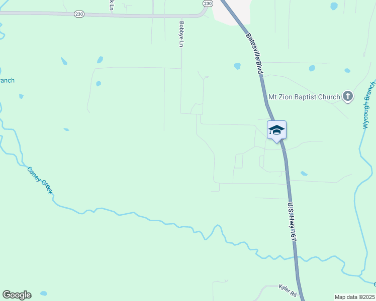 map of restaurants, bars, coffee shops, grocery stores, and more near 101 King George Street in Batesville