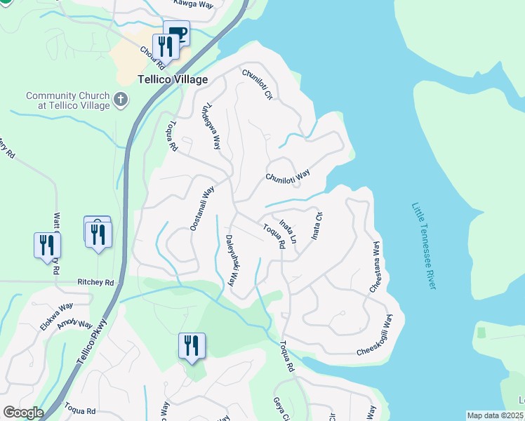 map of restaurants, bars, coffee shops, grocery stores, and more near 169 Inata Circle in Loudon