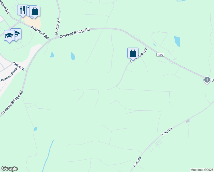map of restaurants, bars, coffee shops, grocery stores, and more near 344 Forest Oaks Drive in Clayton