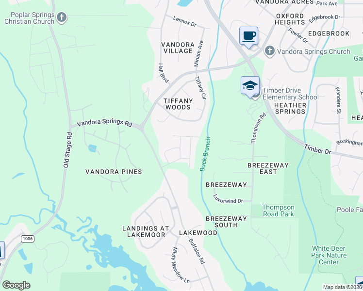 map of restaurants, bars, coffee shops, grocery stores, and more near 1800 Buffaloe Road in Garner
