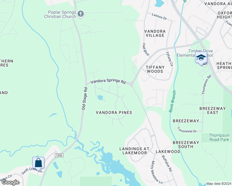 map of restaurants, bars, coffee shops, grocery stores, and more near 133 Gussett Drive in Garner