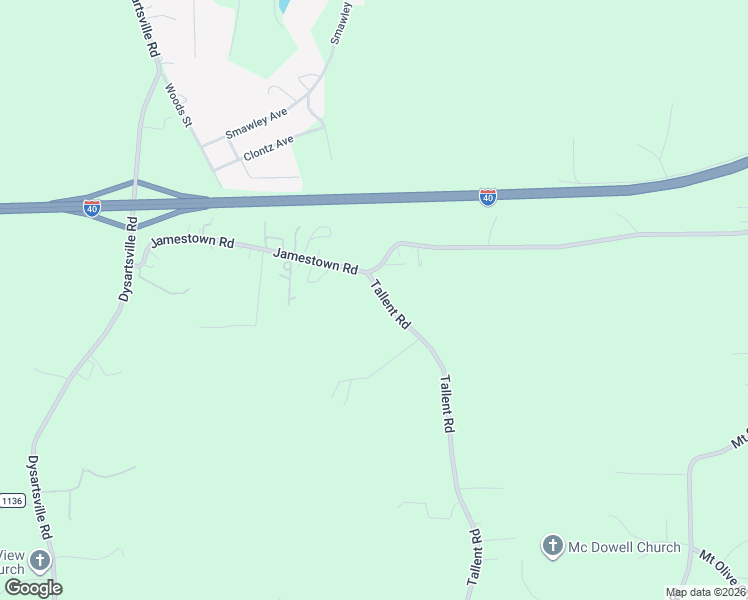 map of restaurants, bars, coffee shops, grocery stores, and more near 3820 Jamestown Road in Morganton