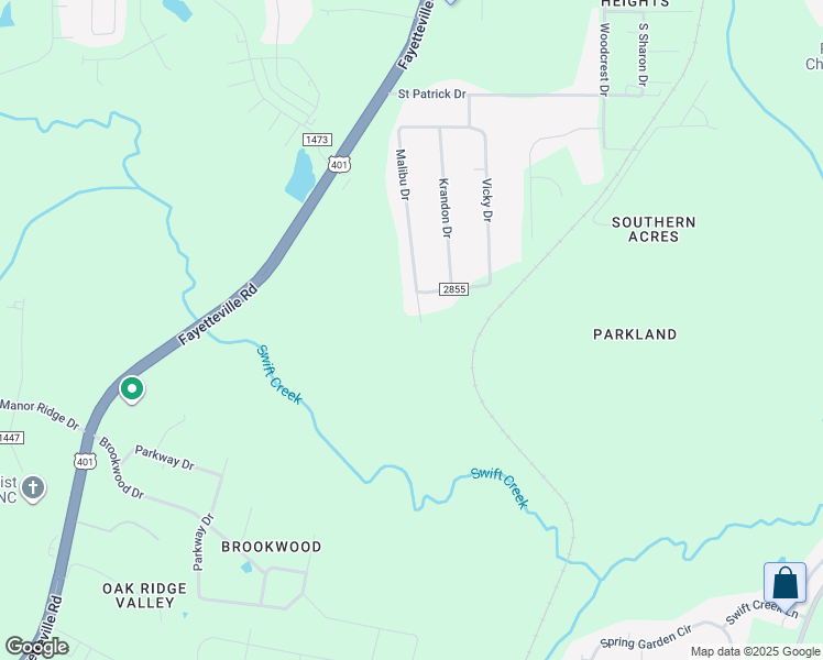 map of restaurants, bars, coffee shops, grocery stores, and more near 6605 Malibu Drive in Raleigh