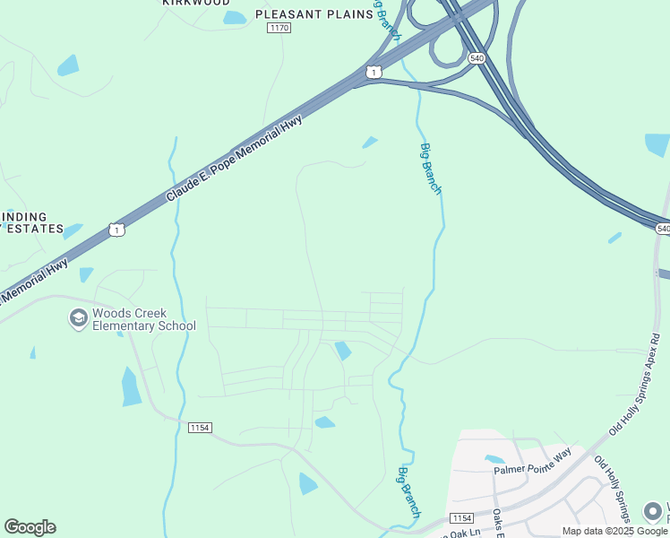 map of restaurants, bars, coffee shops, grocery stores, and more near 2800 Woodfield Dead End Road in Apex