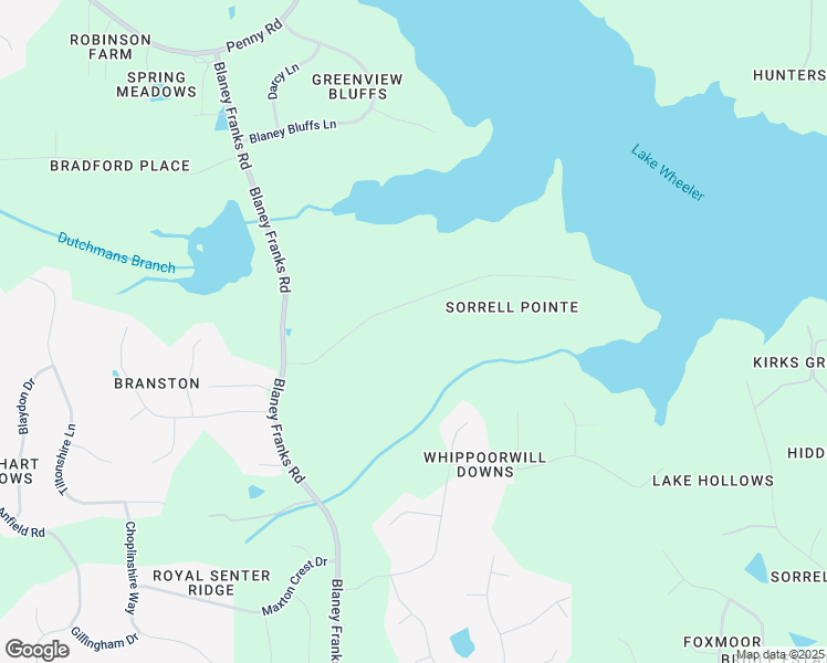 map of restaurants, bars, coffee shops, grocery stores, and more near 2233 Old Sorrell Road in Apex