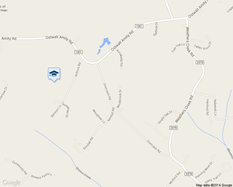 map of restaurants, bars, coffee shops, grocery stores, and more near 135 Windbrook Drive in Troutman