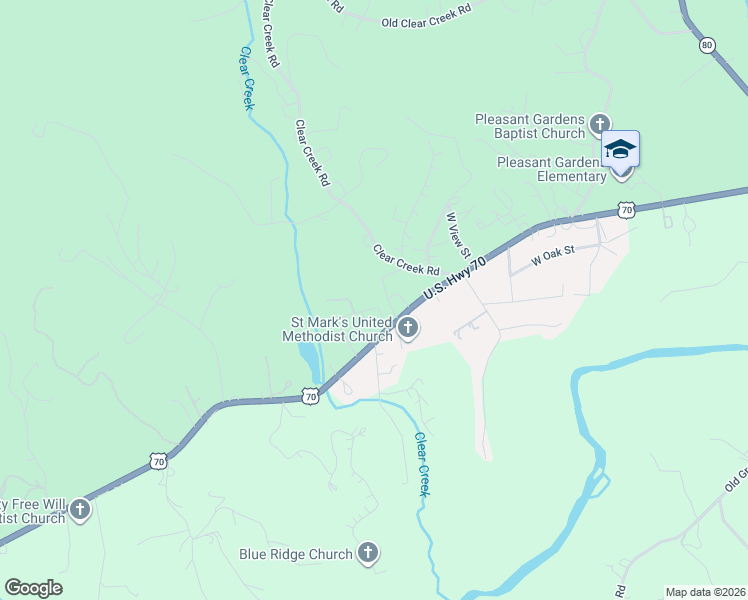 map of restaurants, bars, coffee shops, grocery stores, and more near 72 Circle Drive in Marion