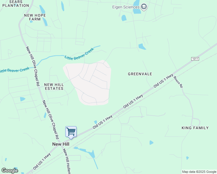 map of restaurants, bars, coffee shops, grocery stores, and more near 3104 Secret Passage Way in New Hill