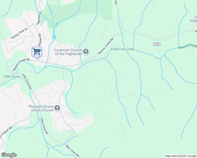map of restaurants, bars, coffee shops, grocery stores, and more near 195 Water Leaf Drive in Weaverville