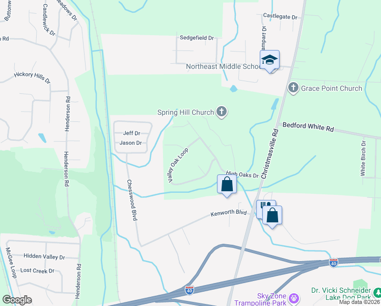 map of restaurants, bars, coffee shops, grocery stores, and more near 25 Scarlet Oak Cove in Jackson