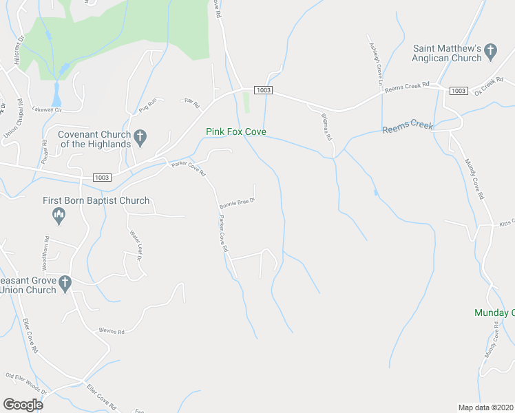 map of restaurants, bars, coffee shops, grocery stores, and more near 29 Bonnie Brae Drive in Weaverville