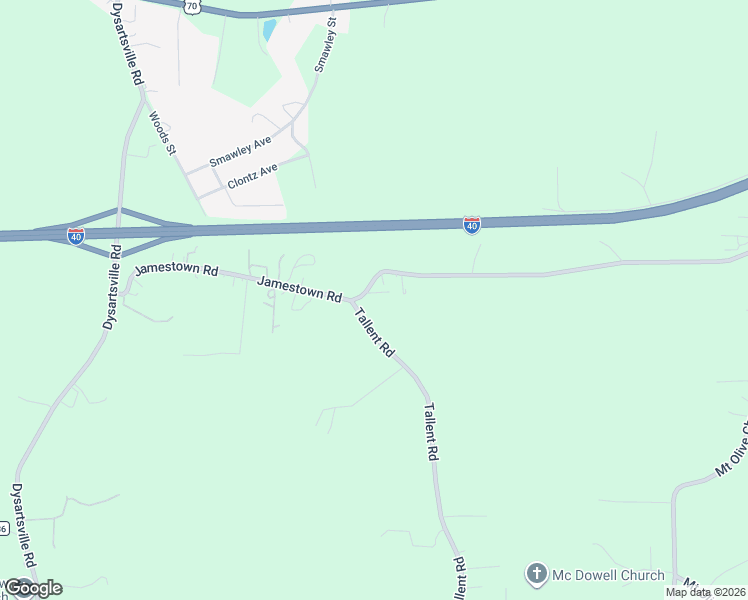 map of restaurants, bars, coffee shops, grocery stores, and more near 3559 Jamestown Road in Morganton