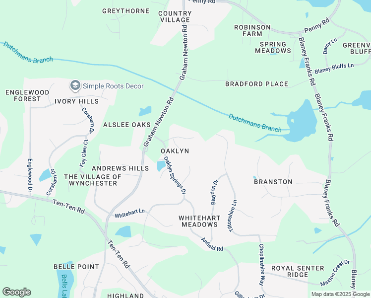 map of restaurants, bars, coffee shops, grocery stores, and more near 3109 Moss Oak Circle in Raleigh