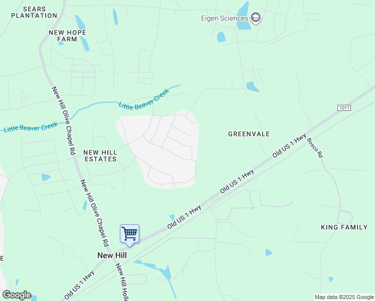 map of restaurants, bars, coffee shops, grocery stores, and more near 3137 Secret Passage Way in New Hill