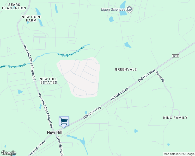 map of restaurants, bars, coffee shops, grocery stores, and more near 3116 Secret Passage Way in New Hill