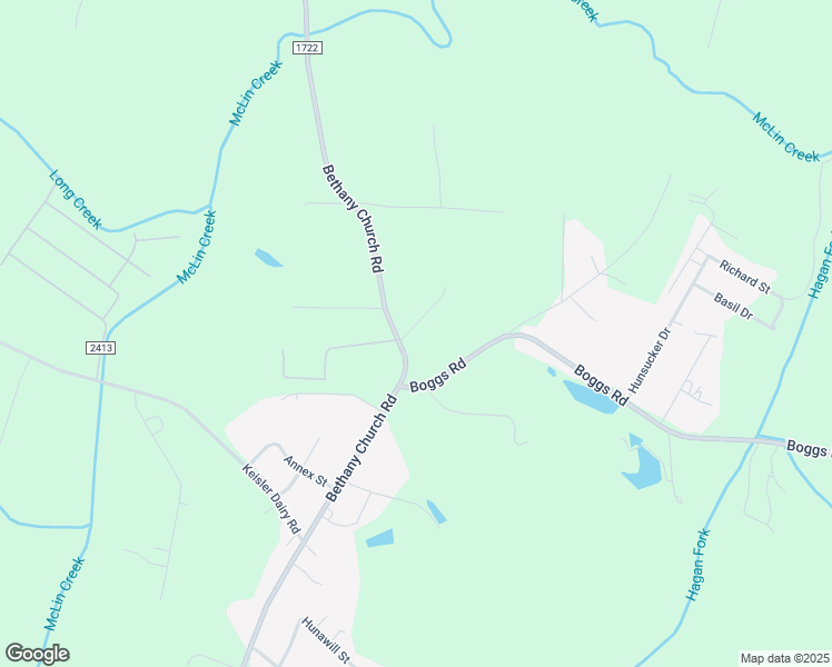 map of restaurants, bars, coffee shops, grocery stores, and more near 3664 Bethany Church Road in Claremont