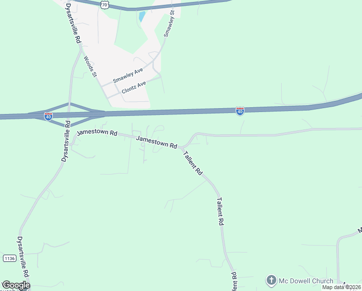 map of restaurants, bars, coffee shops, grocery stores, and more near 3820 Jamestown Road in Morganton