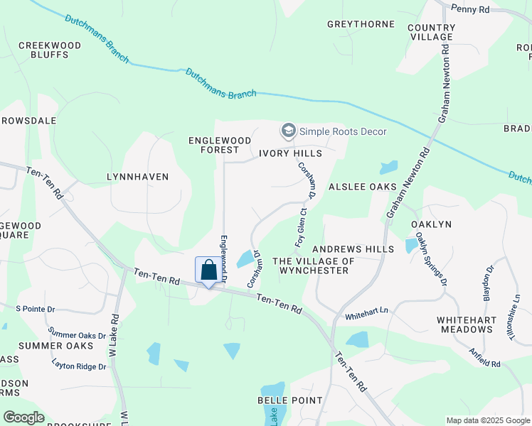 map of restaurants, bars, coffee shops, grocery stores, and more near 3312 Corsham Drive in Apex