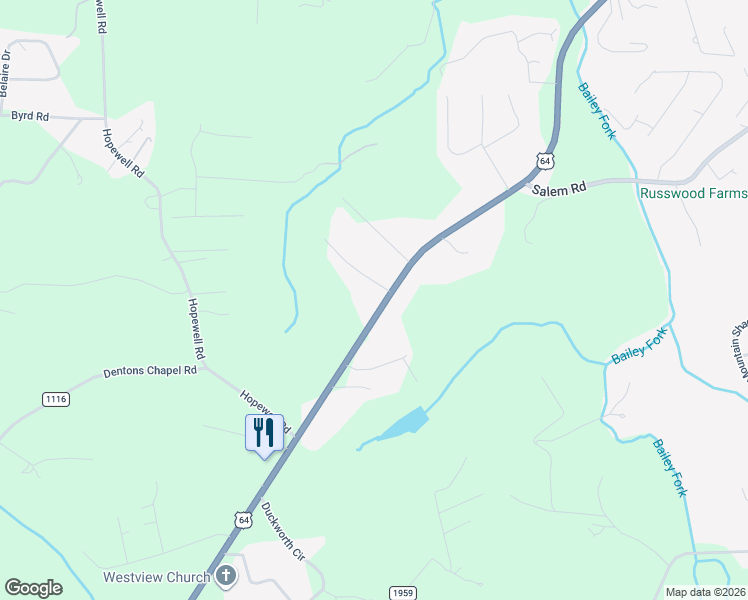 map of restaurants, bars, coffee shops, grocery stores, and more near 2750-2760 Rutherford Road in Morganton
