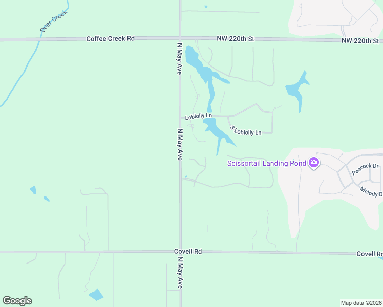 map of restaurants, bars, coffee shops, grocery stores, and more near 2699 Crystal Springs Circle in Edmond