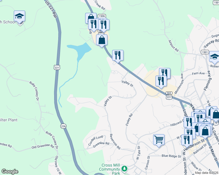 map of restaurants, bars, coffee shops, grocery stores, and more near 360 Holly Street in Marion
