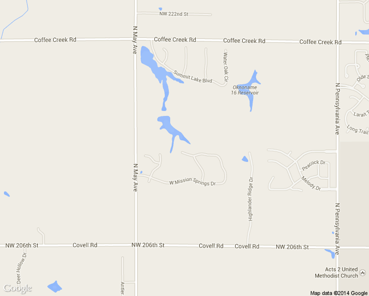 map of restaurants, bars, coffee shops, grocery stores, and more near 2625 W Sierra Springs Dr in Edmond