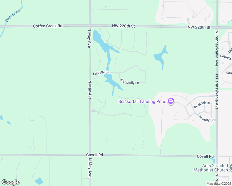 map of restaurants, bars, coffee shops, grocery stores, and more near 2625 West Sierra Springs Drive in Edmond