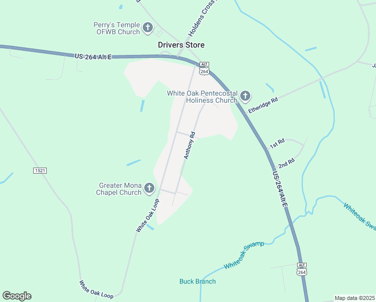 map of restaurants, bars, coffee shops, grocery stores, and more near Anthony Road in Wilson County