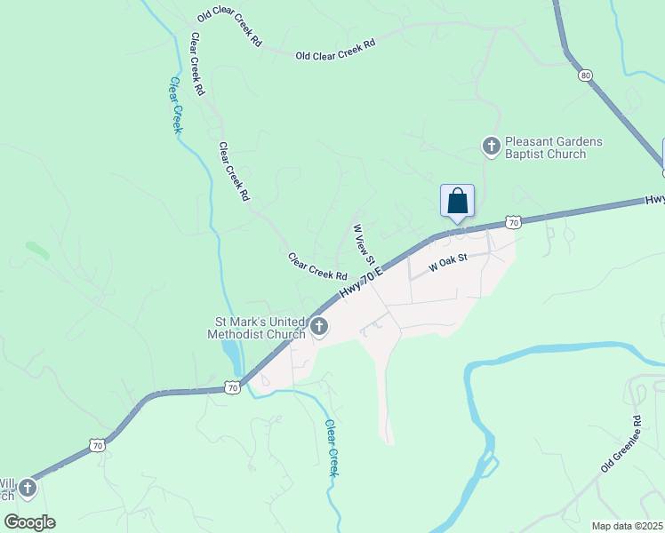 map of restaurants, bars, coffee shops, grocery stores, and more near 32 Shady Street in Marion