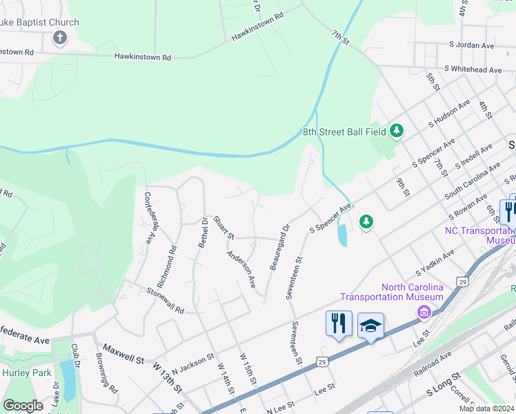 map of restaurants, bars, coffee shops, grocery stores, and more near 2 Lawton Lane in Salisbury