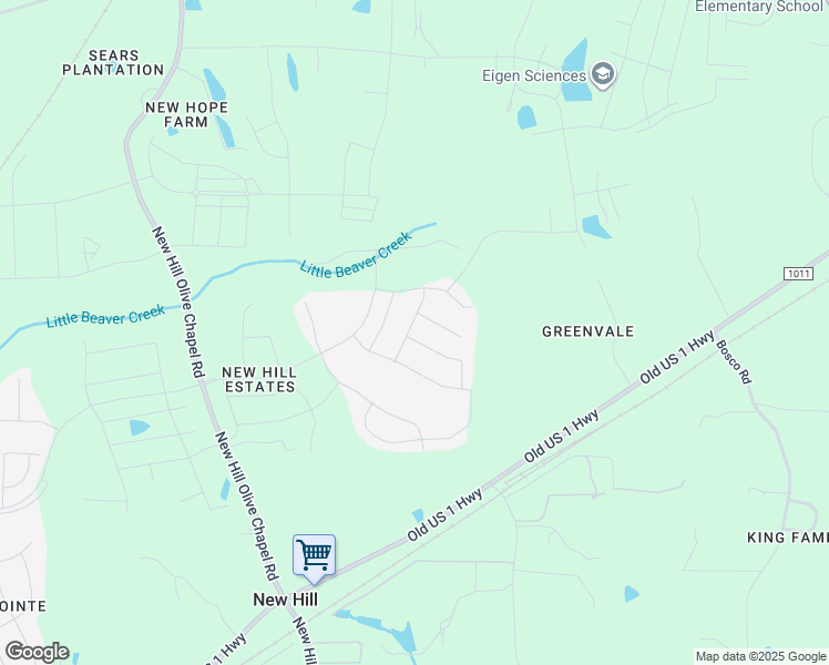 map of restaurants, bars, coffee shops, grocery stores, and more near 3180 Secret Passage Way in New Hill